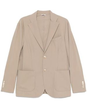 Cruna Patch-Pocket Buttoned Blazer - Natural