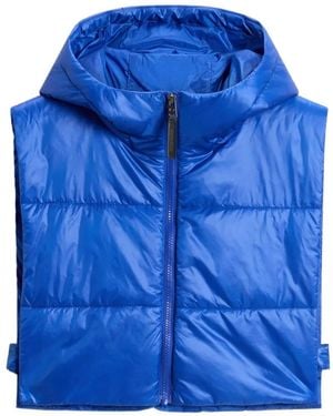 Woolrich Gilet Matelassé Crop - Bleu