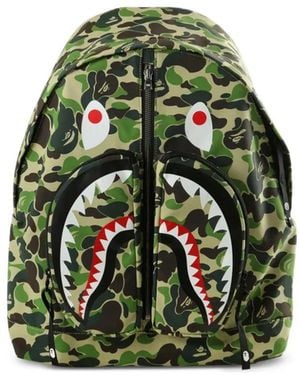 A Bathing Ape Shark Camo Backpack - Green