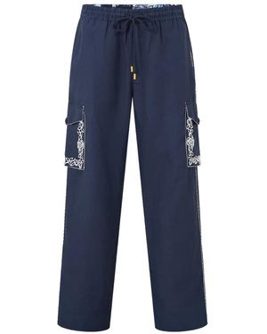 CAMILLA A Tiled Wonderland Trousers - Blue