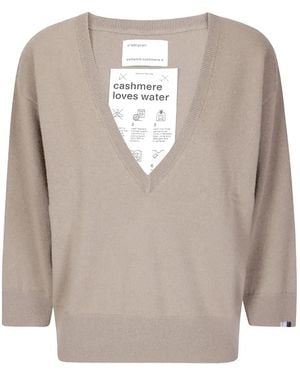 Extreme Cashmere Pearl V-Neck Jumper - Natural