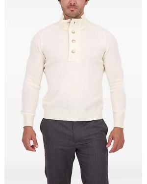 Gran Sasso Button-Fastening Jumper - White