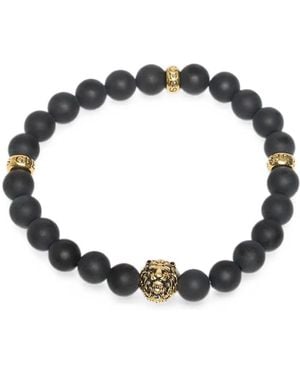 Guess Lion King Beaded Bracelet - Black