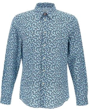 Paul Smith Floral-Print Shirt - Blue