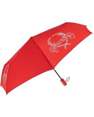 Moschino Logo-Motif Umbrella - Red