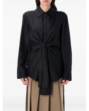 Rohe Knotted Silk Shirt - Black