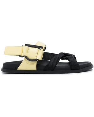 Ferragamo Ferragamo Gancini Touch-Strap Sandals - Yellow