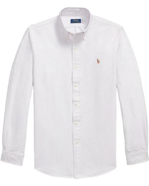 Polo Ralph Lauren Camicia Oxford A Righe - Bianco