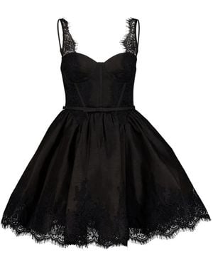 Zimmermann Valiant Lace-Trim Mini Dress - Black
