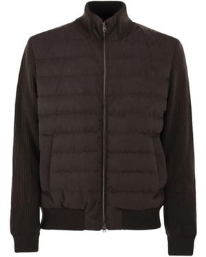 Herno Quilted-Knit Padded Jacket - Black
