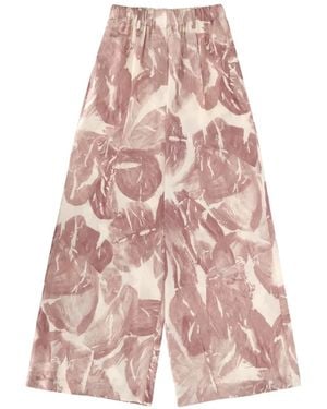 Alysi Elastic-Waistband Pants - Pink