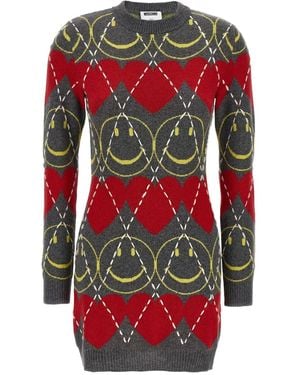 Moschino Smiley® アーガイル ドレス - レッド