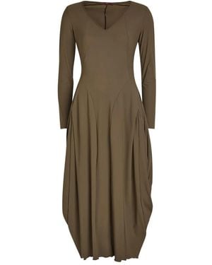High At-Length Midi Dress - Green
