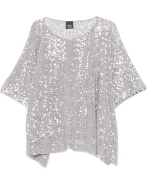 Marina Rinaldi Pmrepoca Sequin Blouse - White