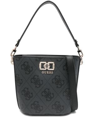 Guess Monogram Bucket Bag - Black