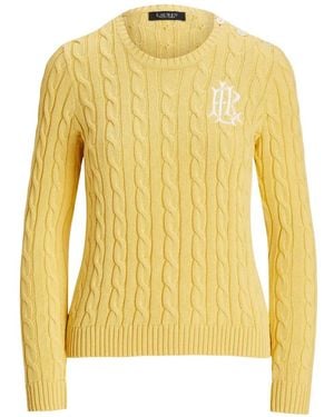 Ralph Lauren Cable-Knit Embroidered Jumper - Yellow