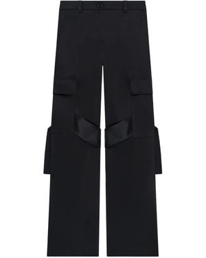 Courreges Satin-Finish Pants - Blue