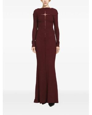 Daisy London Geripptes Maxikleid - Rot