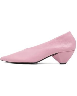 Bimba Y Lola Pointed-Toe Leather Court Shoes - Pink