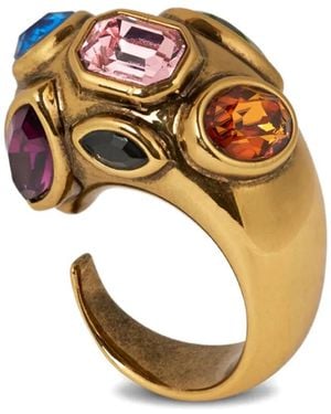 Etro Anello Con Cristalli - Metallizzato