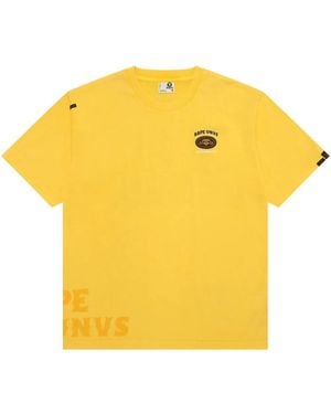 Aape By A Bathing Ape T-Shirt À Logo Moonface - Jaune