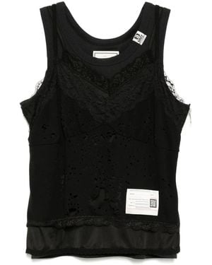 Maison Mihara Yasuhiro Canotta Con Design A Strati - Nero