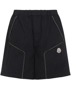 Moncler Bermudas Con Cremallera - Negro