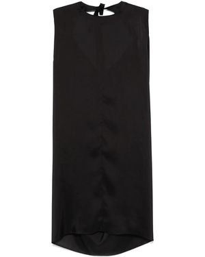 MM6 by Maison Margiela Silk Midi Dress - Black
