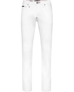 Philipp Plein Jeans Skulls - Bianco