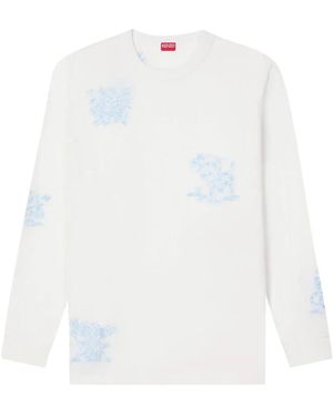 KENZO Floral-Print T-Shirt - White