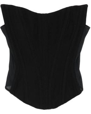 Mugler Schulterfreie Corsage - Schwarz