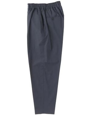 BE ABLE Elasticated-Waist Pleated Pants - Blue