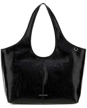 MICHAEL Michael Kors Crinkled-Effect Tote Bag - Black