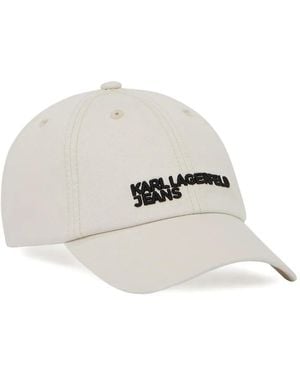 KARL LAGERFELD Logo Essential Cap - White