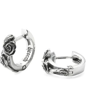 Emanuele Bicocchi Rose Hoop Earrings - White