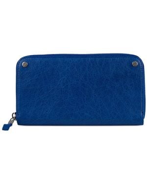 Balenciaga Decorative Studs Wallet - Blue