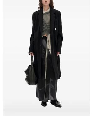 Ann Demeulemeester Abrigo Viv - Negro