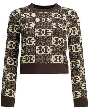 Pinko Monogram-Pattern Sweater - Black