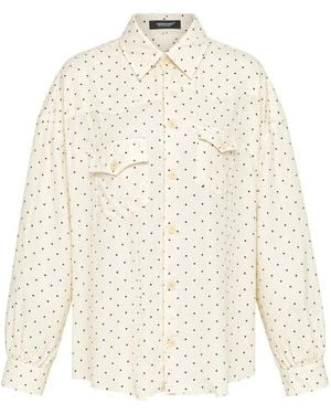 Undercover Polka-Dot Western Shirt - White