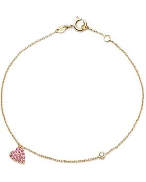 We by WHITEbIRD Clarisse Coeur Ruby And Diamond Bracelet - Metallic