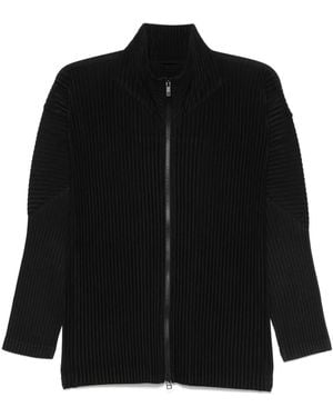 Homme Plissé Issey Miyake Essential Zip-Up Cardigan - Black