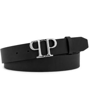 Philipp Plein Ceinture En Cuir Pp - Black