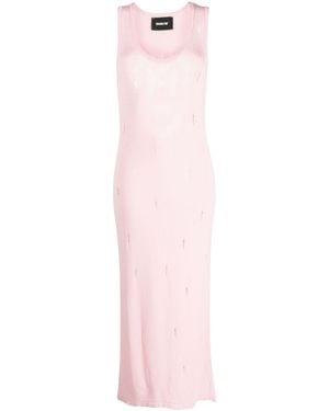 Barrow Distressed Knitted Maxi Dress - Pink