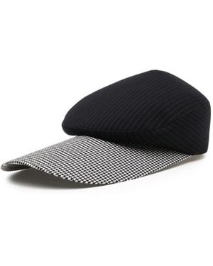 Comme des Garçons Pinstripe Houndstooth Hat - Black