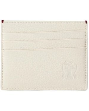 Brunello Cucinelli Logo-Debossed Cardholder - Natural