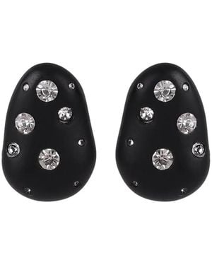 ESTILÉ Pendientes largos The Pebble - Negro