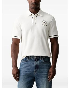 Guess Polo Estampado Con Logo - Blanco