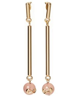 Twinset Bow Pendant Earrings - Metallic