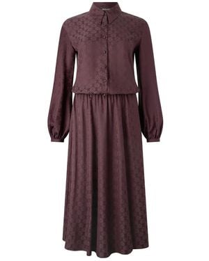 Roberto Cavalli Silk Shirt Dress - Purple