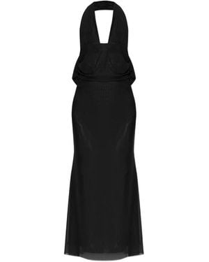 Bondeye Alessia Halter-Neck Midi Dress - Black